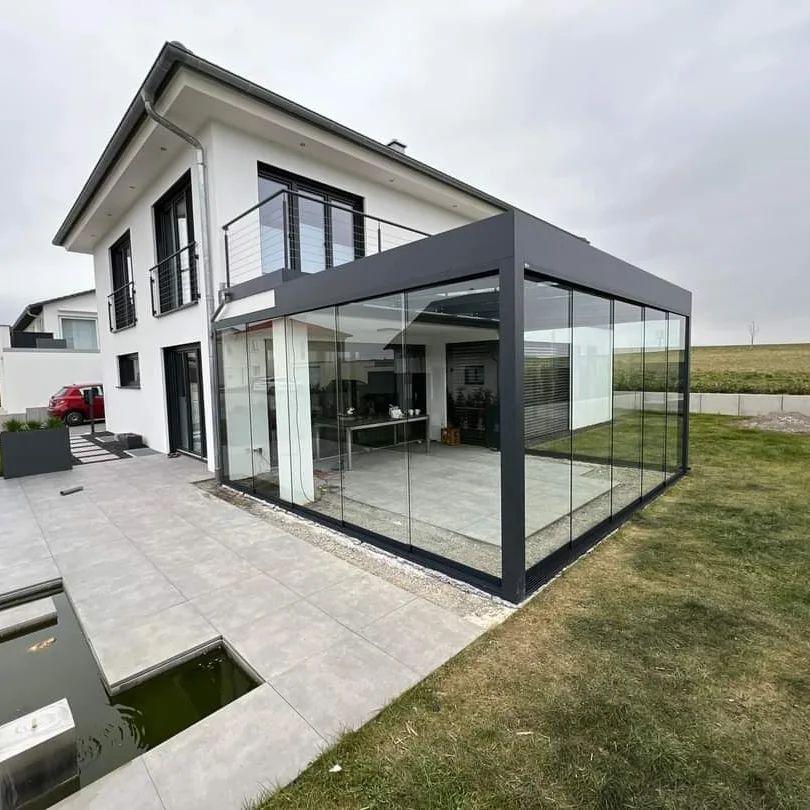 White Glass Cam Balkon